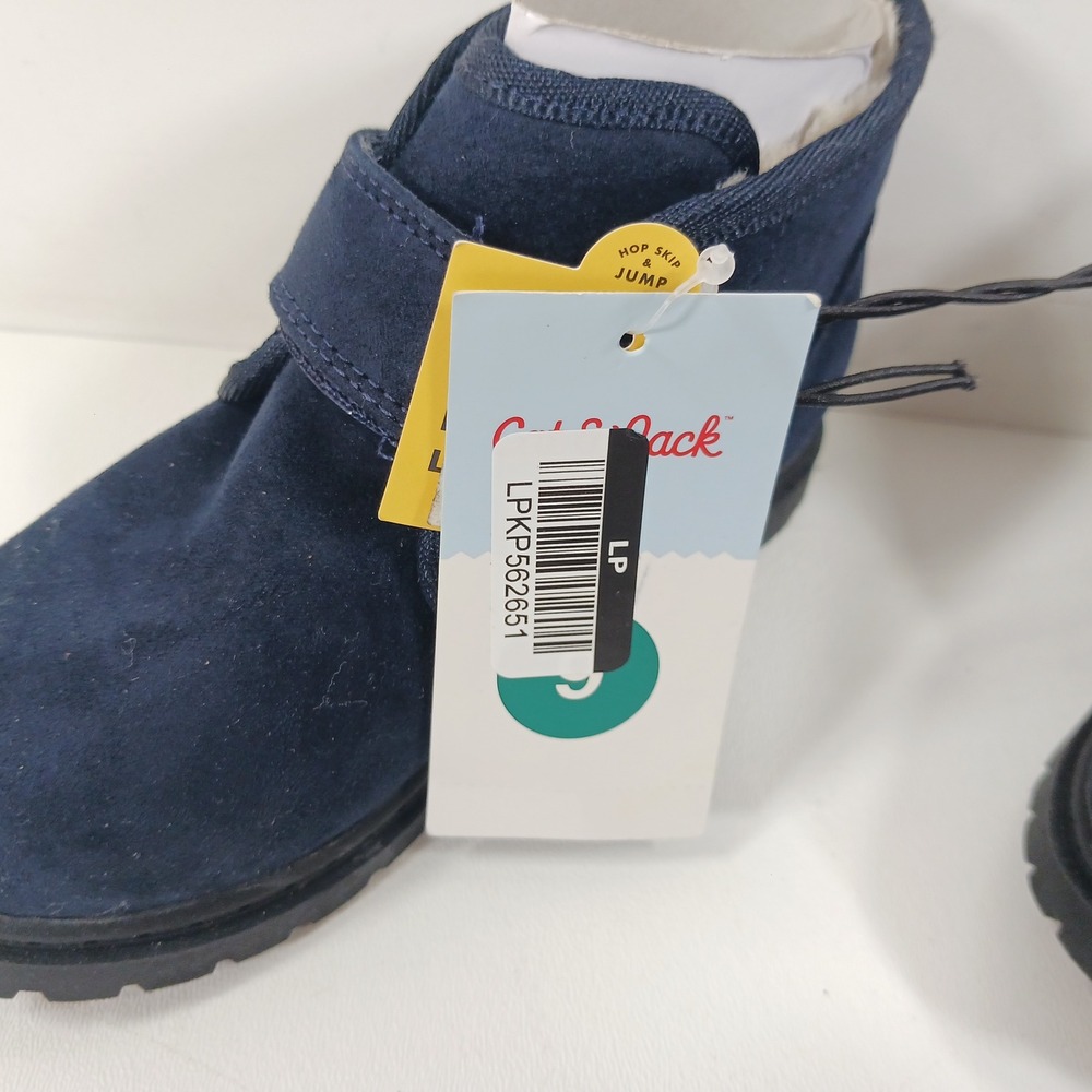 Cat & Jack Magnus Toddler Boys Navy Blue Faux Suede Chukka Boots Size 9 NWT - Picture 3 of 8